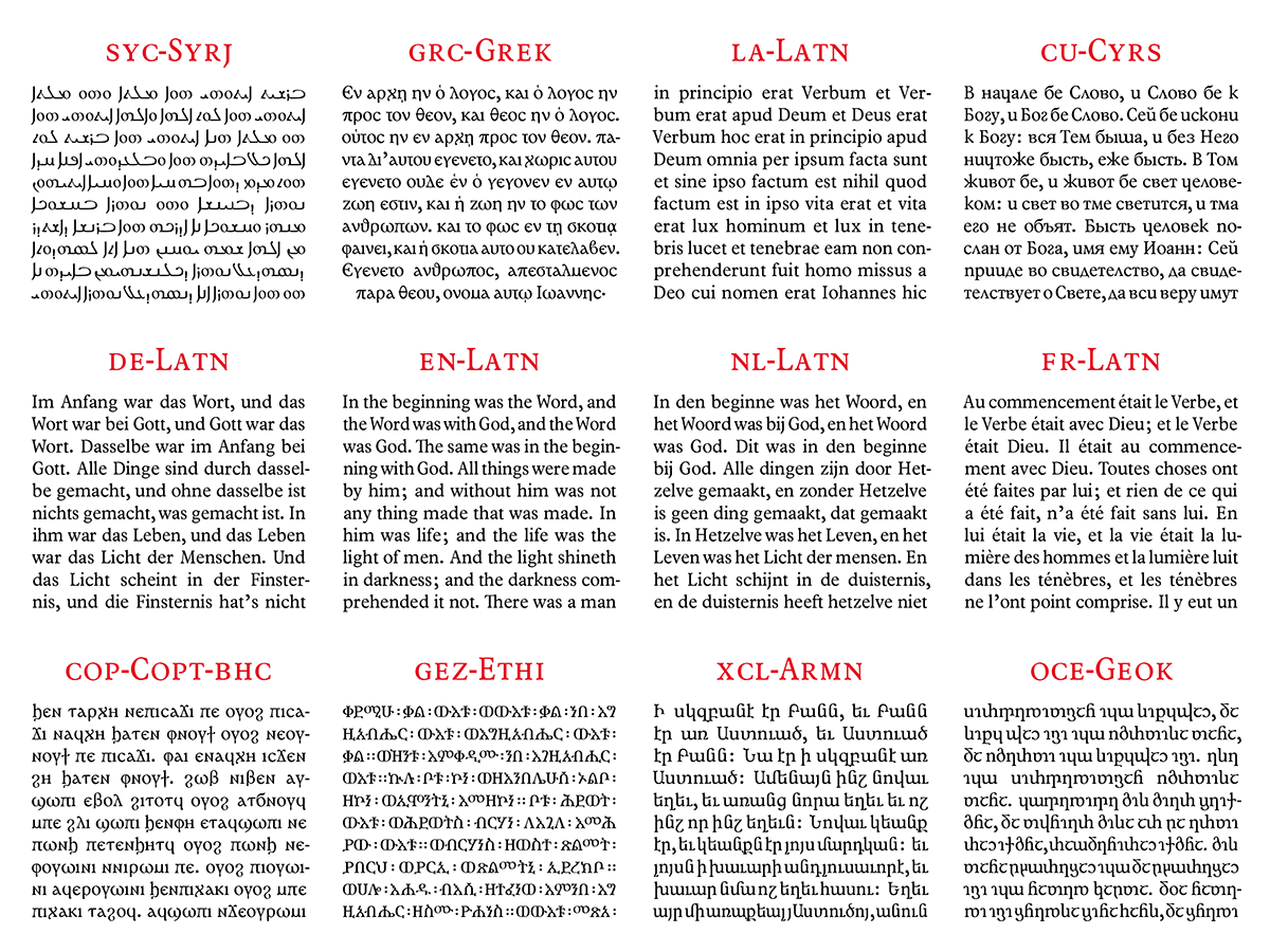 The twelve languages of Dodecaglotta